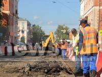 В Твери начали демонтаж рельсов на Орджоникидзе