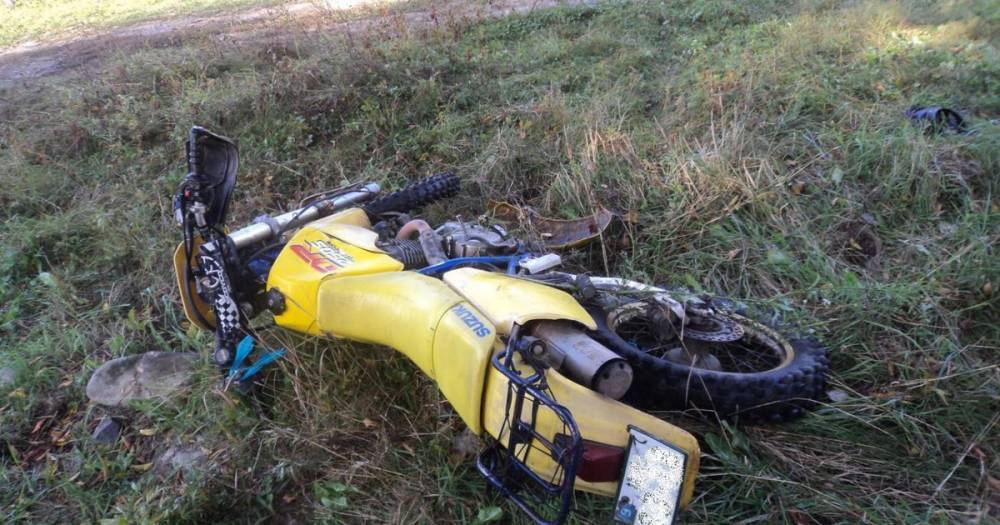 В Смоленской области мотоциклиста опрокинул “железный конь”