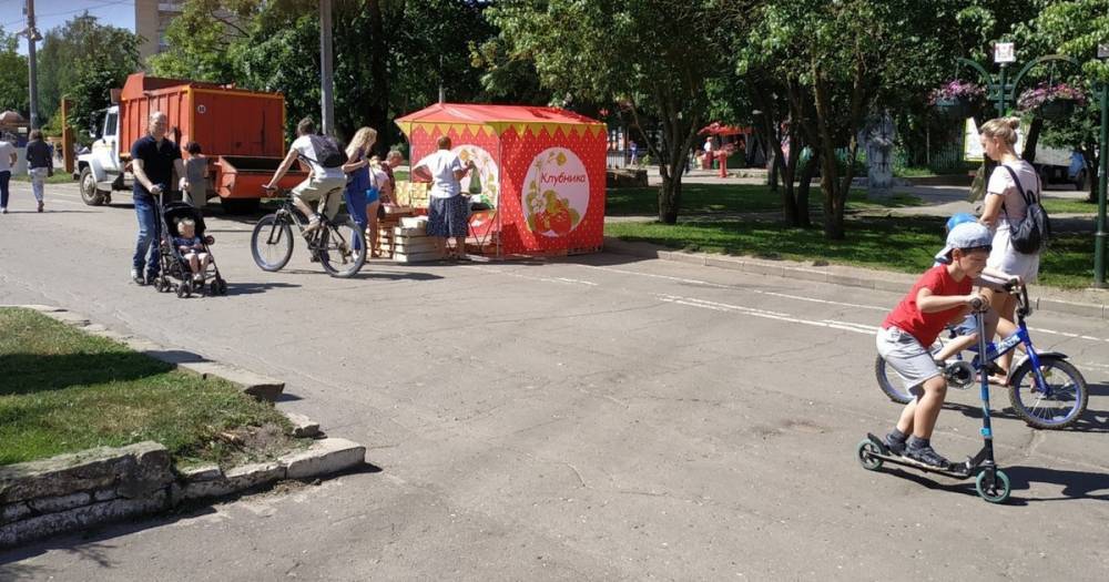 Торговцы клубничкой «отжали» у смолян велодорожку