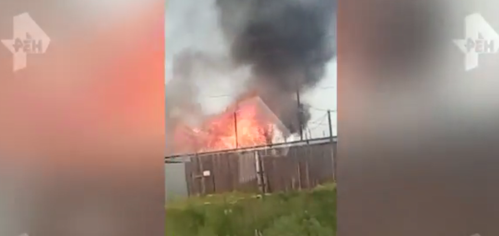 Первое видео с места пожара в исправительной колонии под Екатеринбургом