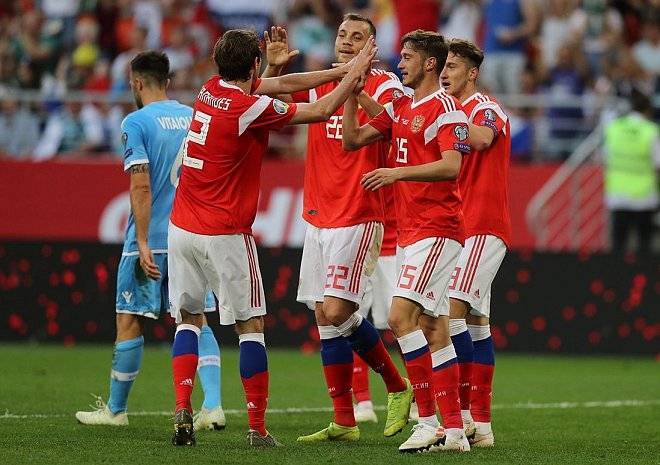 Сборная России по футболу одержала самую крупную победу в своей истории