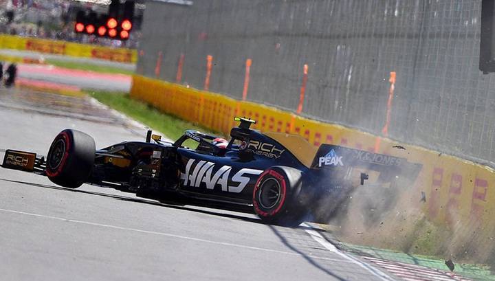 Формула-1. Пилот Haas Магнуссен разбил машину в Канаде