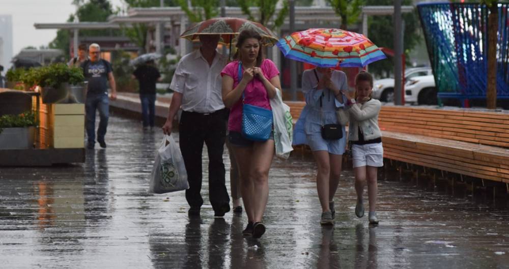 Москвичей предупредили о дожде с грозой