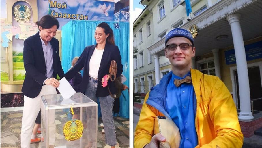 Казахстанские звезды на выборах: Нуртас Адамбай не пошел голосовать (фото, видео)