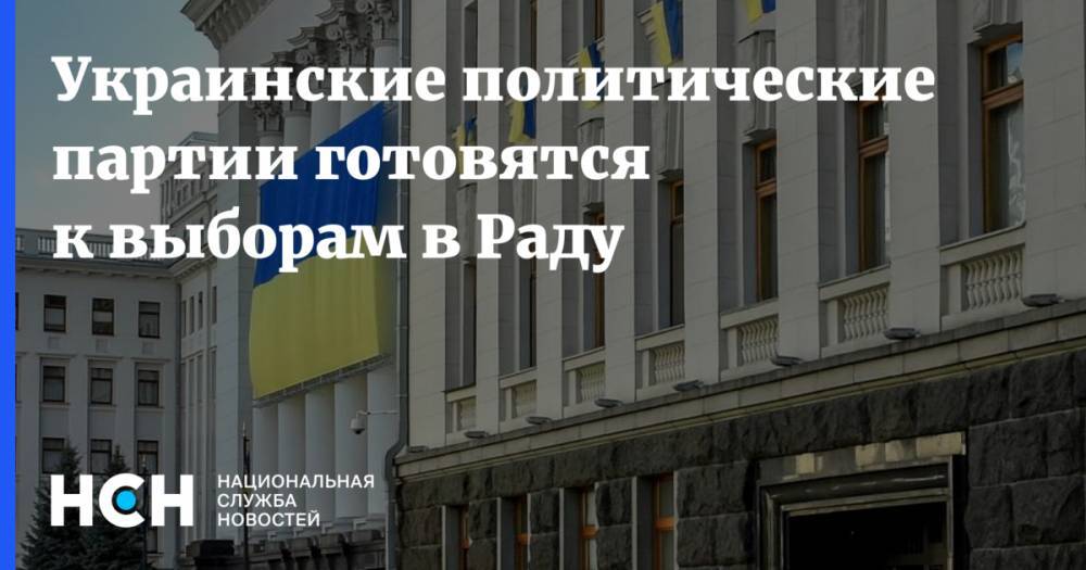 Украинские политические партии готовятся к выборам в Раду