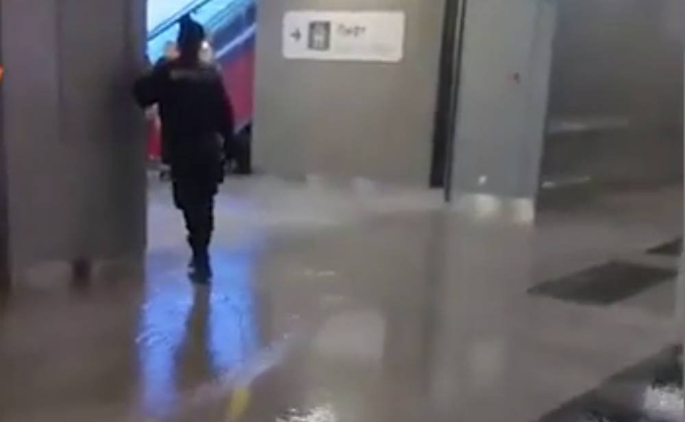 Видео: один из терминалов Шереметьево затопило