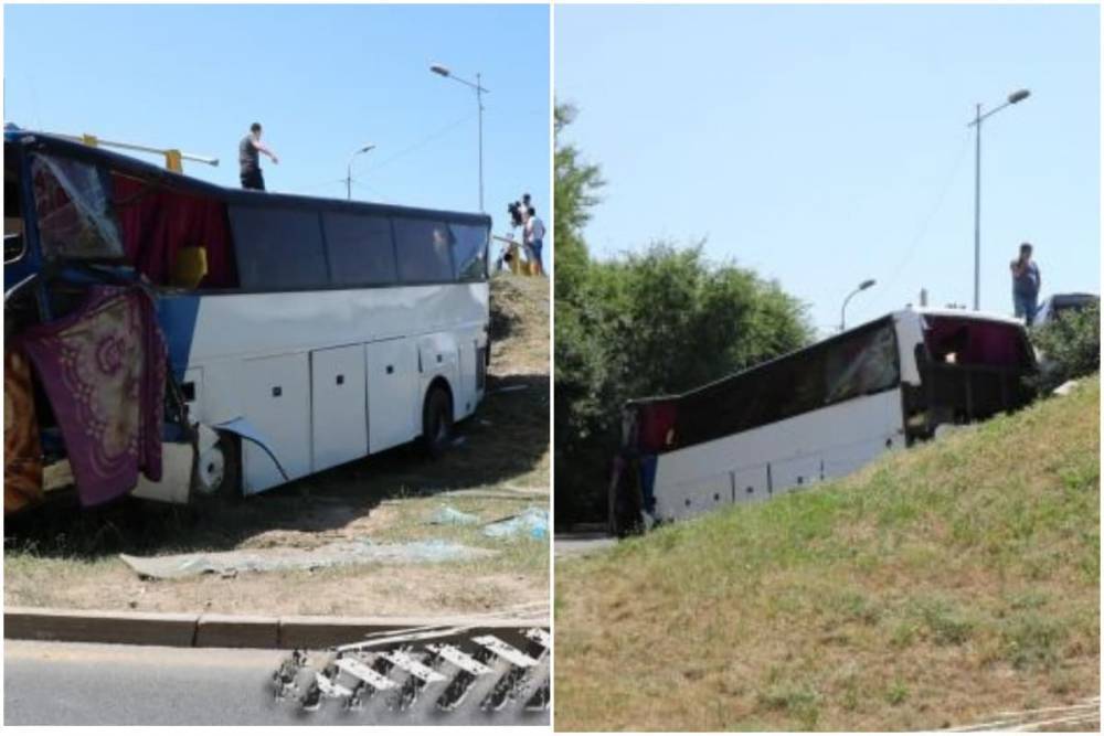 Водитель упавшего с моста в Алматы рейсового автобуса рассказал о причинах ДТП (фото)