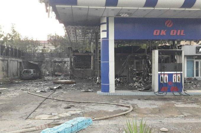 Автозаправка сгорела под Ташкентом | Вести.UZ