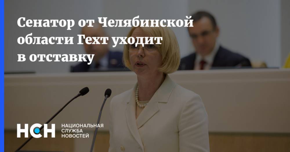 Сенатор от Челябинской области Гехт уходит в отставку