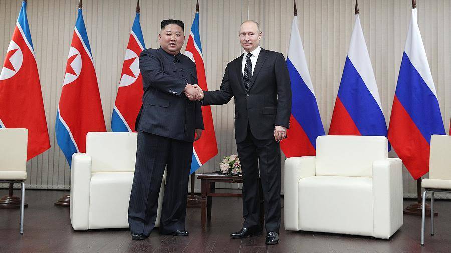 Марки в честь встречи Путина и Ким Чен Ына выпустили в КНДР