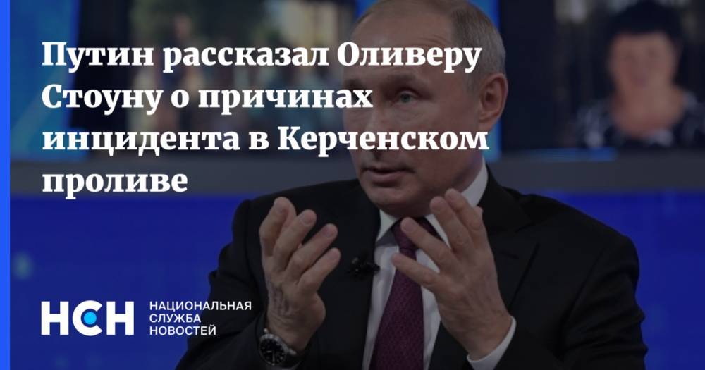 Путин рассказал Оливеру Стоуну о причинах инцидента в Керченском проливе