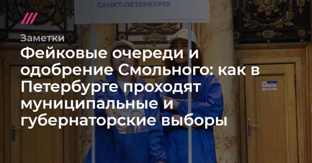 Фейковые очереди и одобрение Смольного: как в Петербурге проходят муниципальные и губернаторские выборы