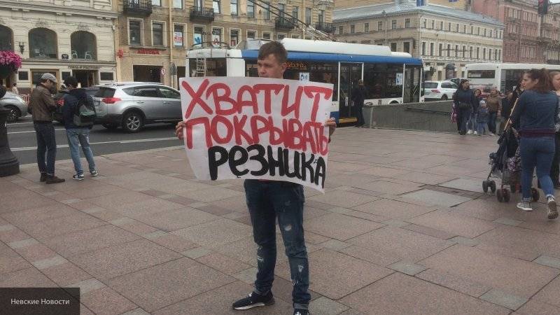 Петербуржцы на пикете заявили, что Резник должен быть наказан как можно скорее