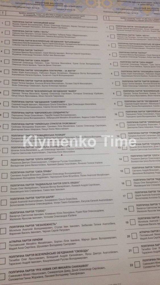 На Украине началась печать бюллетеней на парламентские выборы
