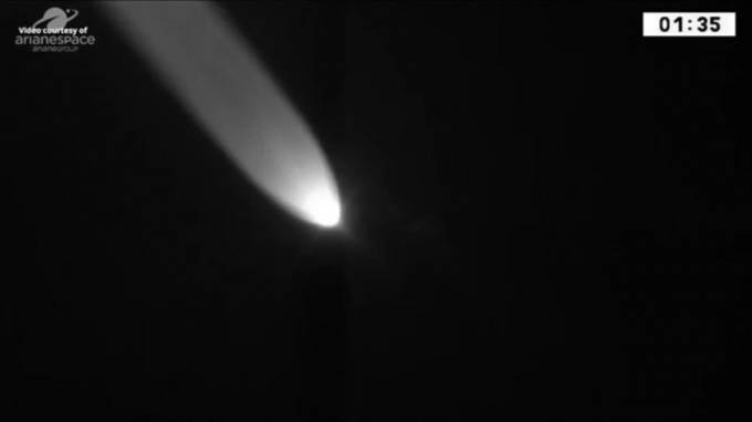 Опубликовано видео неудачного запуска ракеты Vega с военным спутником ОАЭ