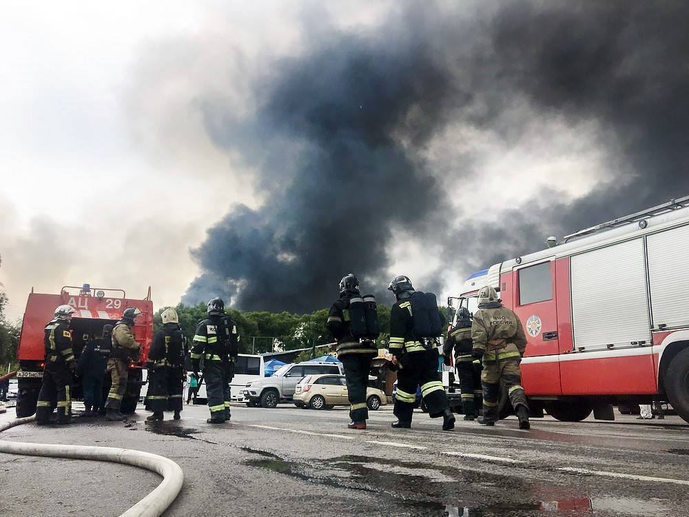 Экологи не зафиксировали загрязнения воздуха из-за пожара в Мытищах