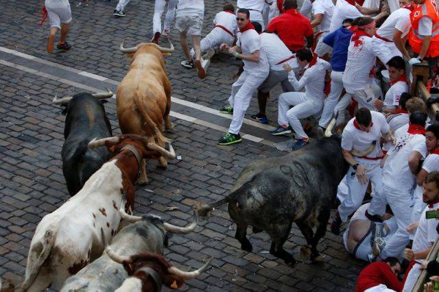 В Испании во время забега с быками пострадали семь человек