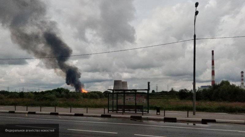 Пожар на ТЭЦ в Москве сняли на видео с коптера