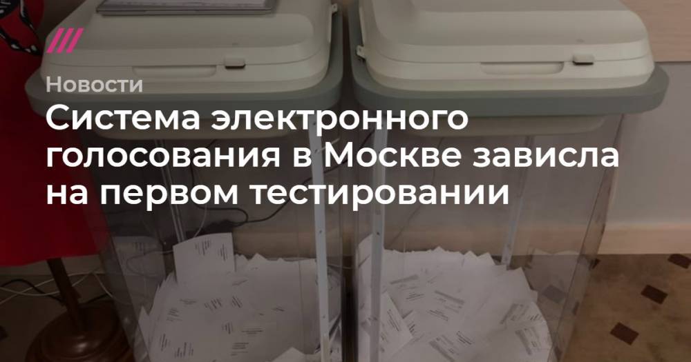 Система электронного голосования в Москве зависла на первом тестировании