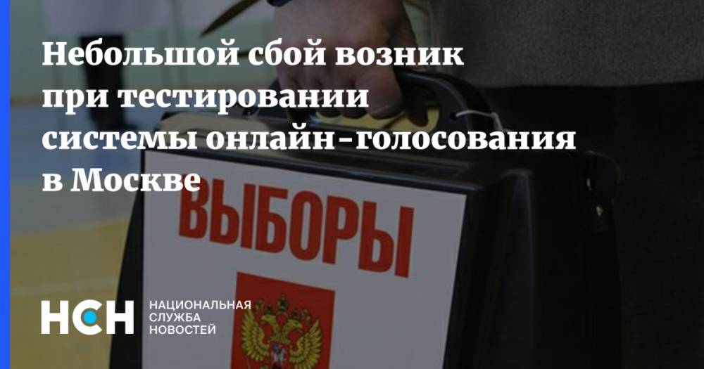 Небольшой сбой возник при тестировании системы онлайн-голосования в Москве