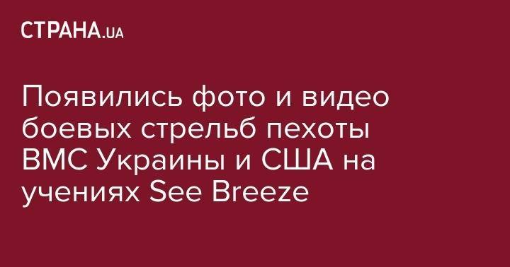 Появились фото и видео боевых стрельб пехоты ВМС Украины и США на учениях See Breeze