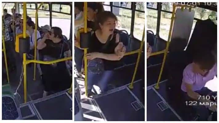Автобус без водителя наехал на женщину и ребенка в Алматы: появилось видео инцидента