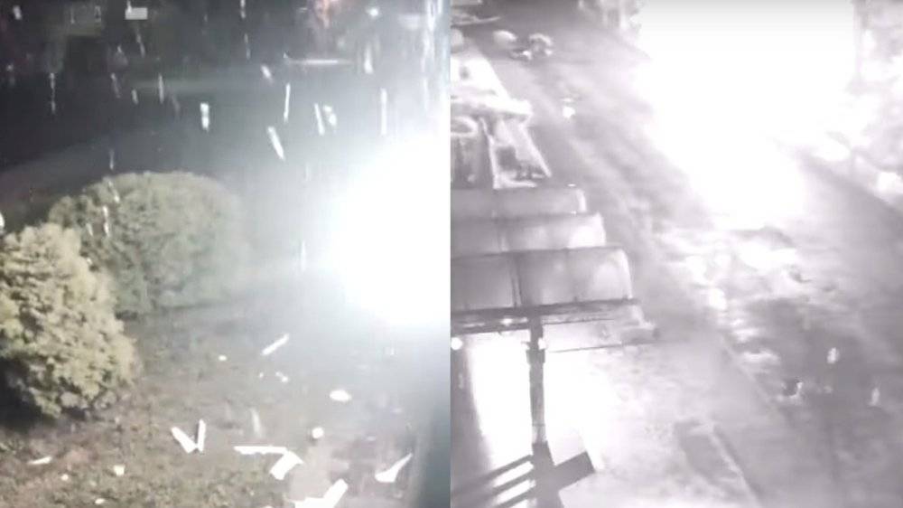 Момент обстрела здания «112. Украина» из гранатомета попал на видео