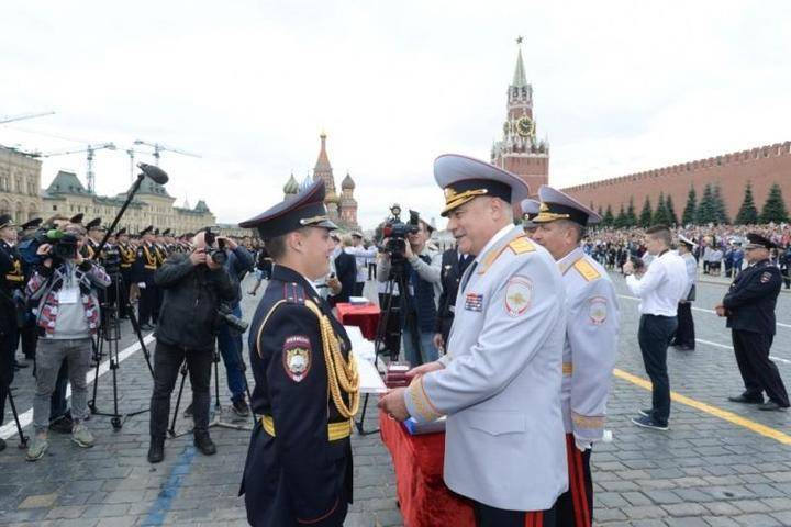 Выпускникам университета МВД вручили дипломы на Красной площади