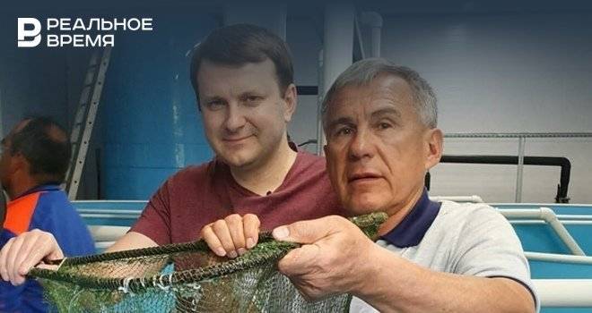 Минниханов и Орешкин посетили рыбную ферму в Лаишевском районе