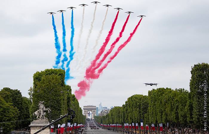 Париж встретил День взятия Бастилии парадом