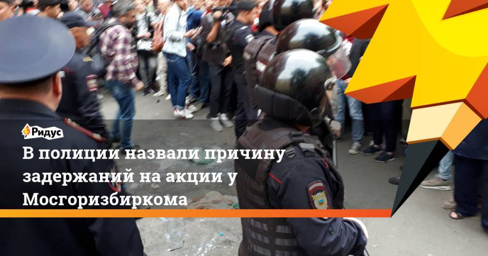 В полиции назвали причину задержаний на акции у Мосгоризбиркома. Ридус