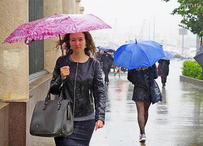 Дождливая погода ожидает москвичей в понедельник 15 июля