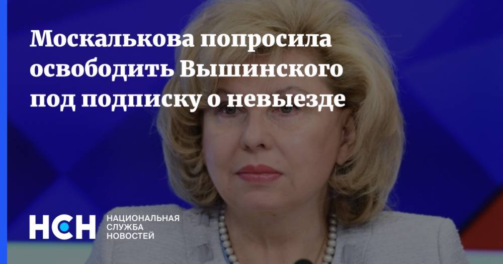 Москалькова попросила освободить Вышинского под подписку о невыезде
