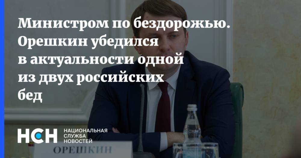 Министром по бездорожью. Орешкин убедился в актуальности одной из двух российских бед