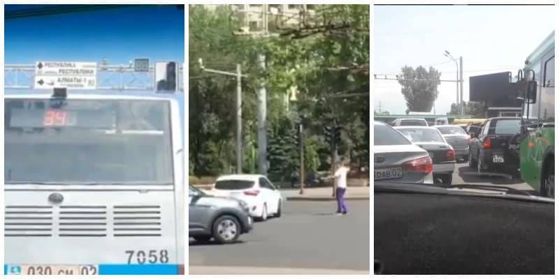 Сам себе регулировщик: что творилось на дорогах Алматы во время блэкаута (фото, видео)