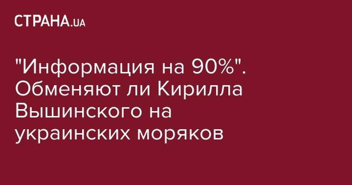 "Информация на 90%". Обменяют ли Кирилла Вышинского на украинских моряков