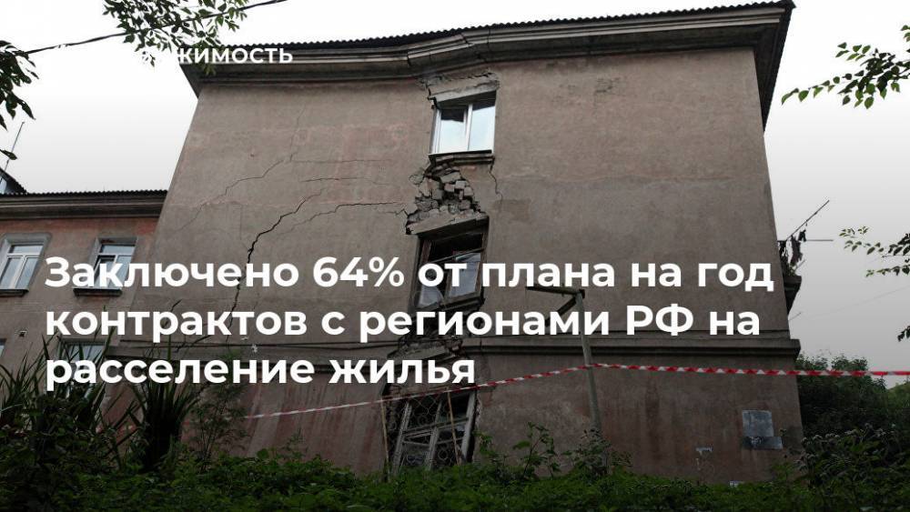 Заключено 64% от плана на год контрактов с регионами РФ на расселение жилья