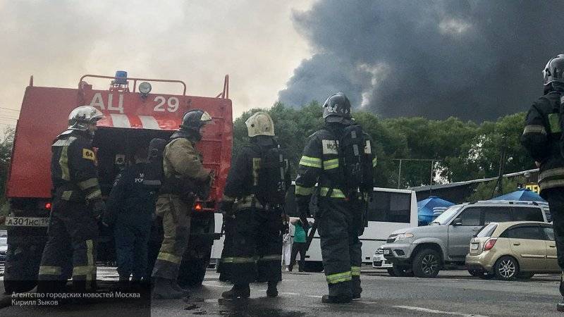 Гостиница загорелась в Пресненском районе Москвы