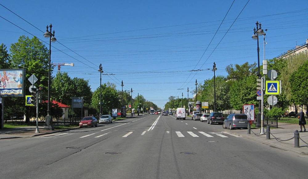 Газон на Большом проспекте Васильевского острова защитят от машин