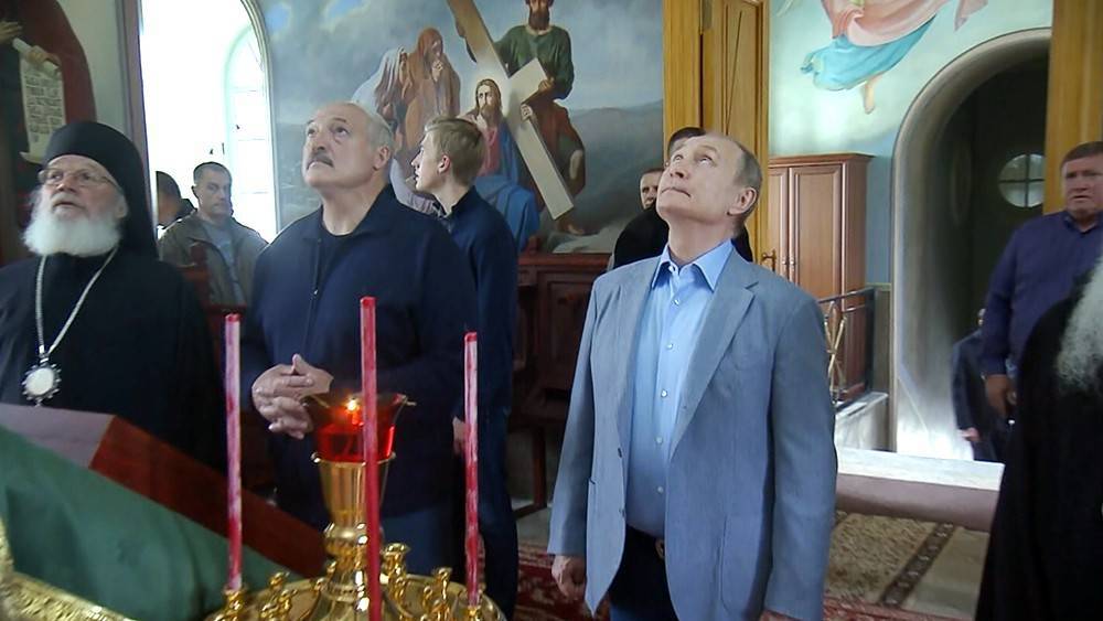 Владимир Путин - Александр Лукашенко - Путин и Лукашенко посетили Валаамский монастырь (видео) - tvc.ru - Россия - Санкт-Петербург - Белоруссия