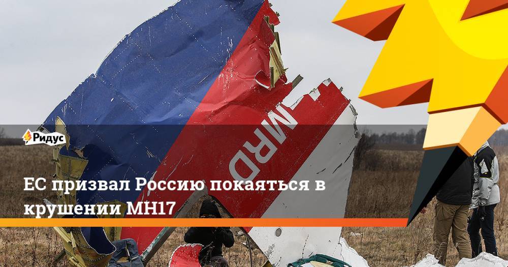 ЕС призвал Россию покаяться в крушении MH17. Ридус