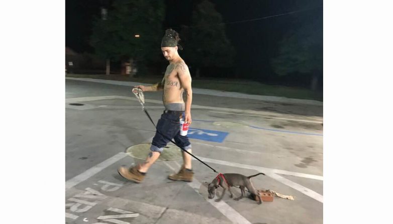 Мужчину задержали после того, как в сети появилось фото, на котором он заставляет собаку тащить кирпич