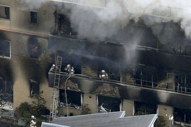 Число жертв пожара в студии аниме в Киото выросло до 10