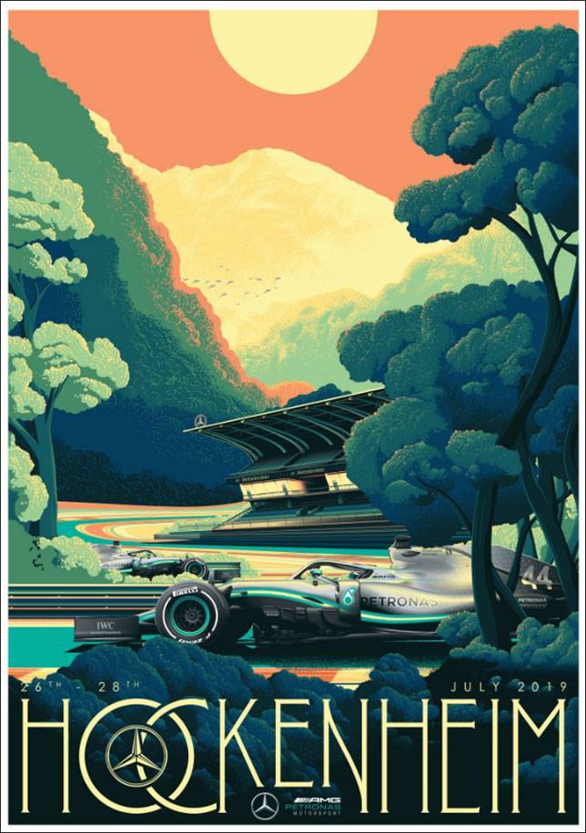 Постер Mercedes, посвящённый гонке в Хоккенхайме - все новости Формулы 1 2019