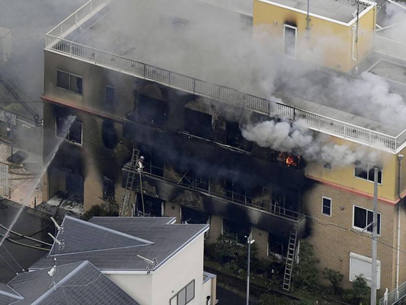25 человек стали жертвами пожара в студии аниме в Японии