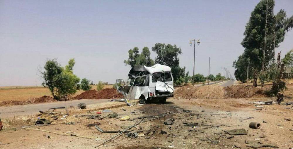 Террористы взорвали автобус с сирийскими военными
