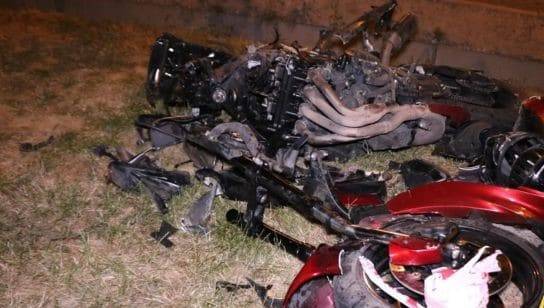Мотоцикл разорвало на части в Алматы: погиб водитель (фото)