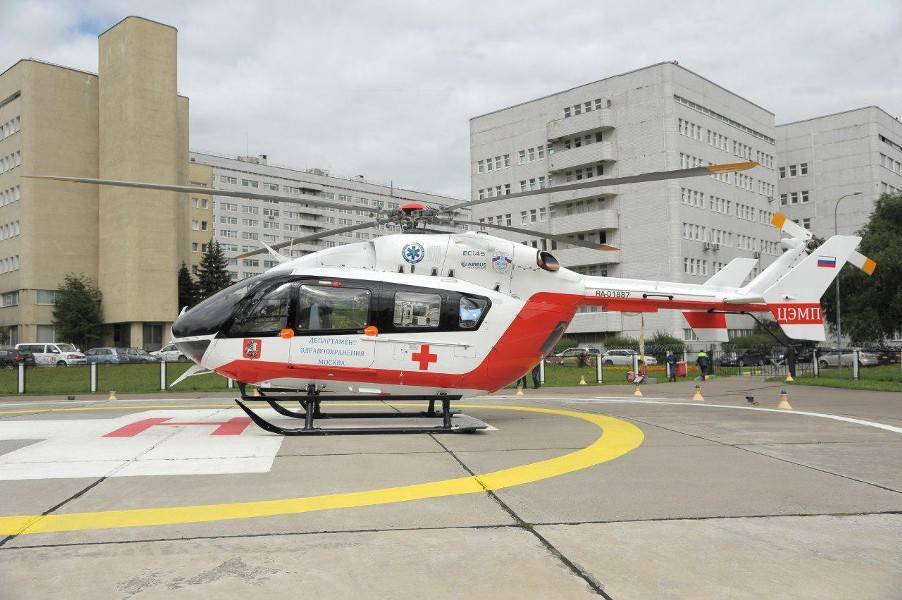 Пострадавшего в результате несчастного случая ребенка эвакуировал вертолет МАЦ