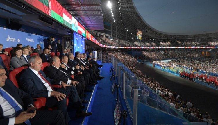 Путин посетил церемонию закрытия II Европейских игр