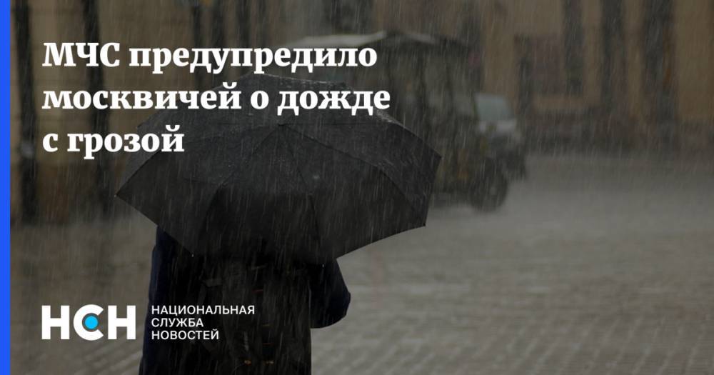 МЧС предупредило москвичей о дожде с грозой